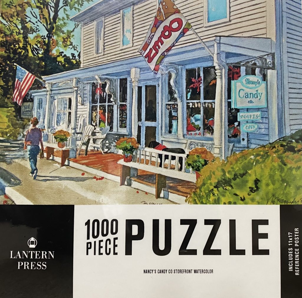 1000 Pieces of Nancy's Candy Etc. Jigsaw Puzzle cover picture of the front of the store